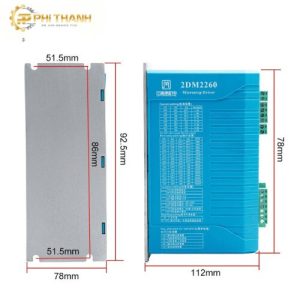 Driver 2DM2260 điều khiển động cơ bước hiệu suất cao, vận hành ổn định, điều khiển chính xác, phù hợp máy CNC, máy cắt và thiết bị tự động hóa.
