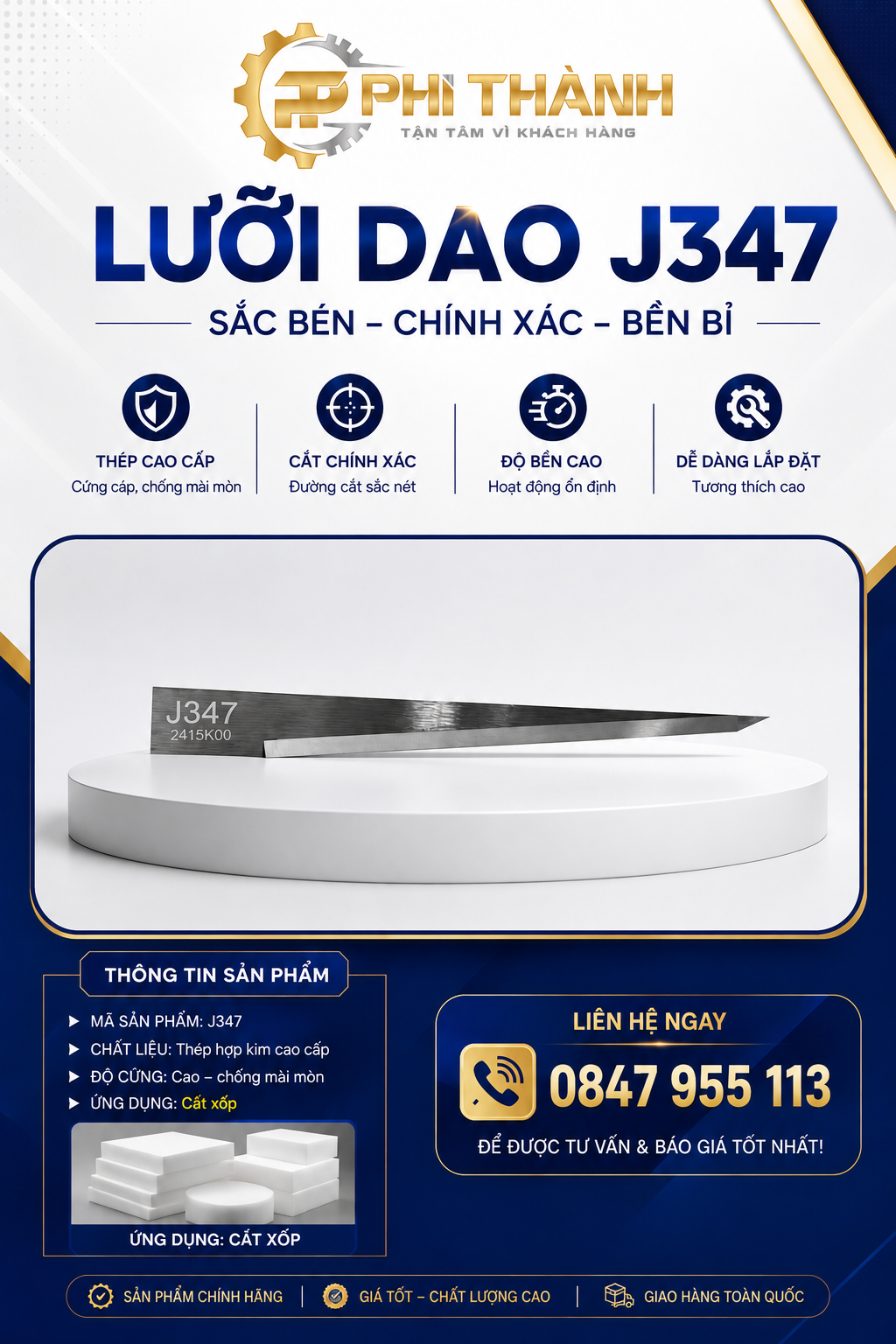 Dao cắt xốp J347