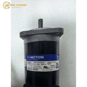Động cơ Sanyo Denki T511T-012EL8N 110W, 75VDC, servo DC SANMOTION T, ứng dụng cho máy CNC, EDM và hệ thống tự động hóa chính xác.