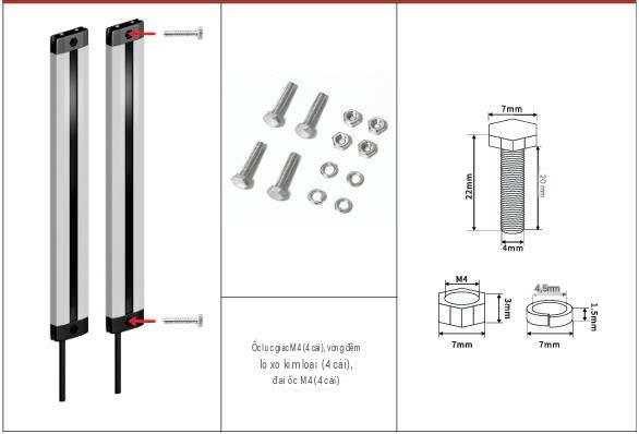 Phu kiện đi kèm cảm biến an toàn OMCH