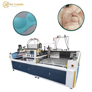 Máy quét silicon tự động Bắc Giang giúp phủ silicon đồng đều, giảm thao tác thủ công và nâng cao năng suất cho doanh nghiệp may mặc.
