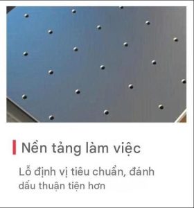 bàn làm việc của máy laser sợi quang