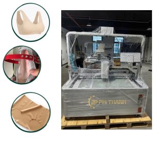 Máy chấm keo PUR Thái Nguyên giúp chấm keo chính xác, tiết kiệm keo và nâng cao năng suất. Phi Thành tư vấn máy cho ngành may mặc.