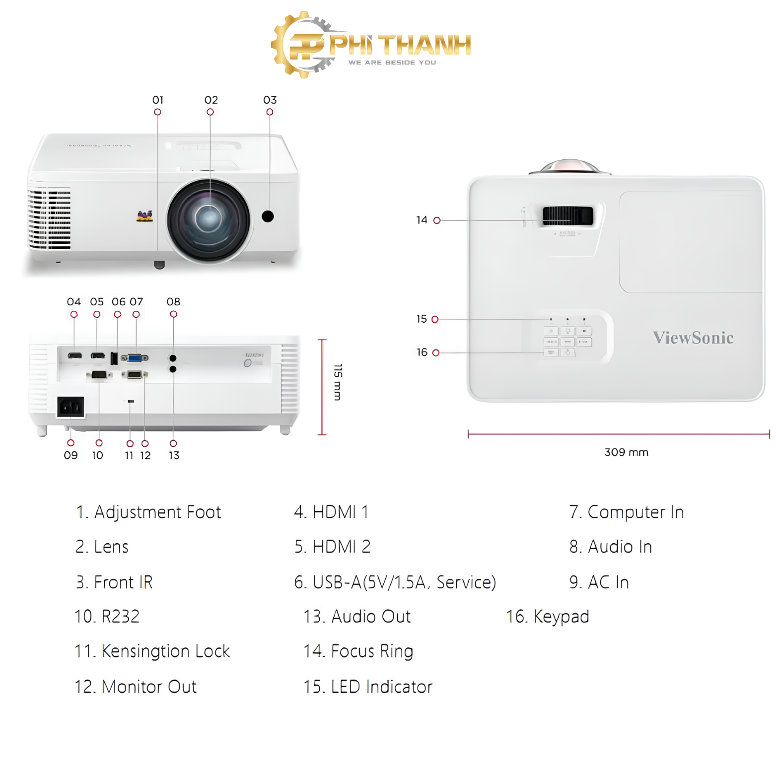 Máy Chiếu ViewSonic PS502W – Hình Ảnh Sắc Nét - Ảnh 8