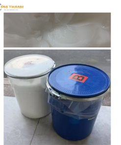 Keo Silicone dùng cho máy quét silicone ngành may mặc, phù hợp phủ vải, tạo lớp chống trượt, tăng độ bám dính, hỗ trợ sản xuất tự động.